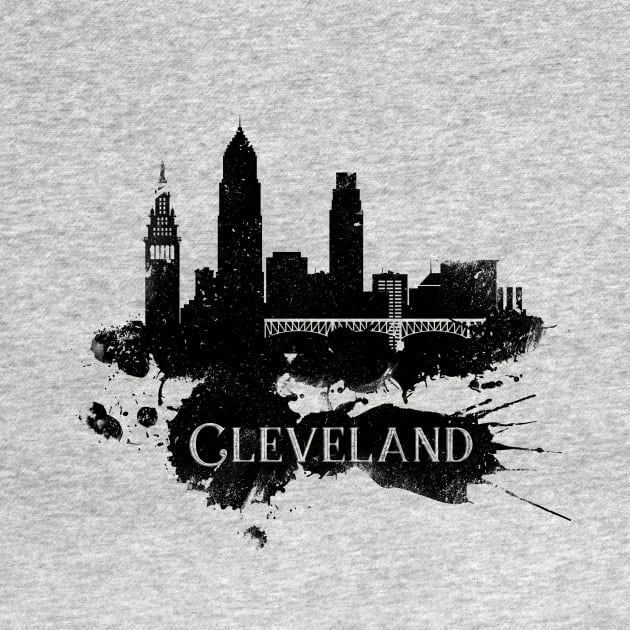 Cleveland Skyline Grunge by DimDom